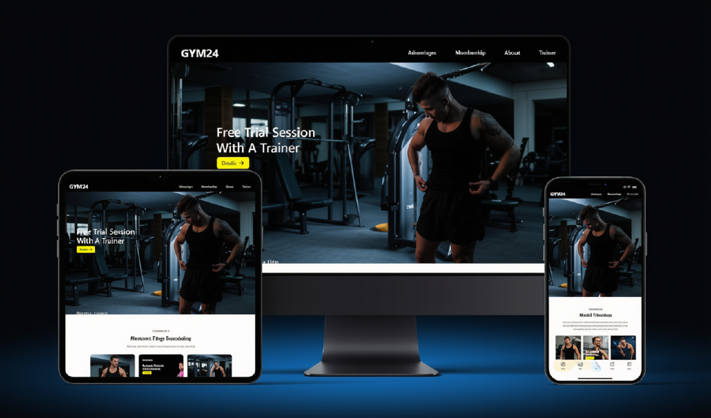 Preview of the GYM24 Fitness Center website